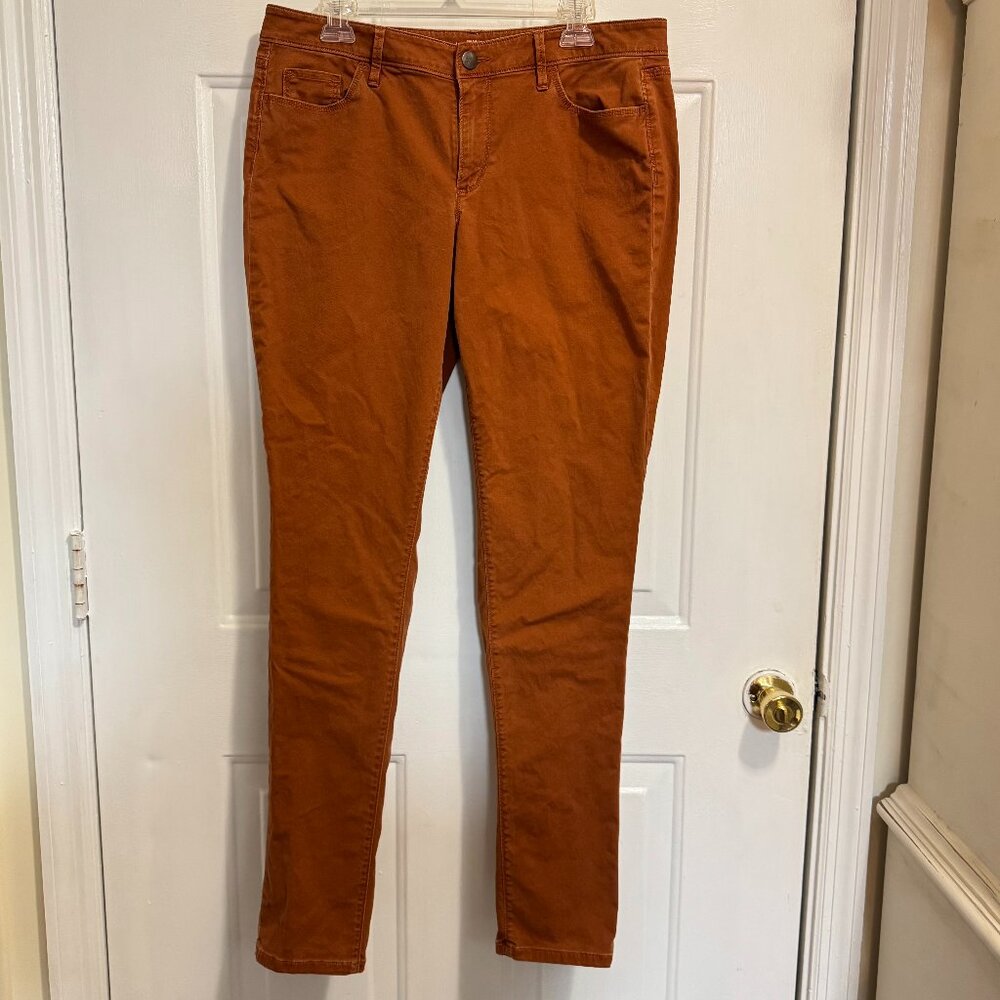 Ann Taylor LOFT Women's Curvy Skinny Jeans, Pumpkin Spice - Fall, Size 31/12 T